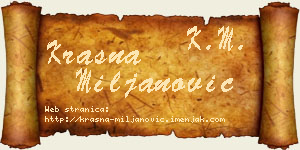 Krasna Miljanović vizit kartica